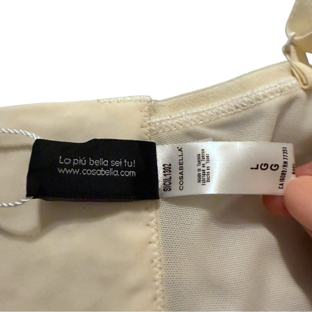 Cosabella Sicilia Curvy Longline Bra Ivory Lace L Large NWT Underwire Bustier - Picture 6 of 10